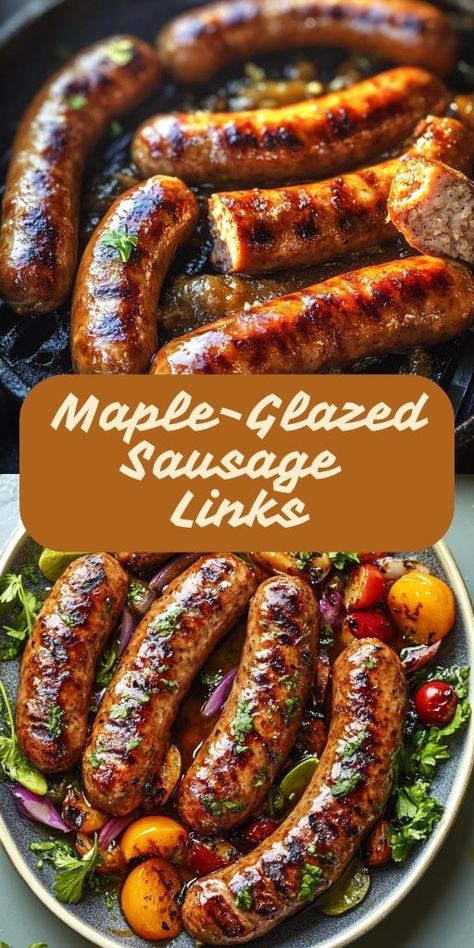 Start your day with these sweet maple-glazed sausage links! 🍁🌭 This easy recipe combines smoky sausages with the perfect touch of sweet maple syrup, making them the ideal breakfast treat. Ready in minutes, these maple sausages are perfect for busy mornings or weekend brunch. 🍽️ Serve with eggs, pancakes, or on their own for a tasty, satisfying meal. #MapleSausage #SausageRecipe #BreakfastIdeas #BrunchRecipes #MapleSyrup #SausageLovers #EasyBreakfast Maple Glazed Sausages, Crockpot Breakfast Sausage Links, Turkey Link Sausage Recipes, Pork Sausage Link Recipes, Link Sausage Recipes Dinners, Pork Sausage Recipes Breakfast, Sausage Link Recipes, Rope Sausage Recipes, Sweet Sausage Recipes