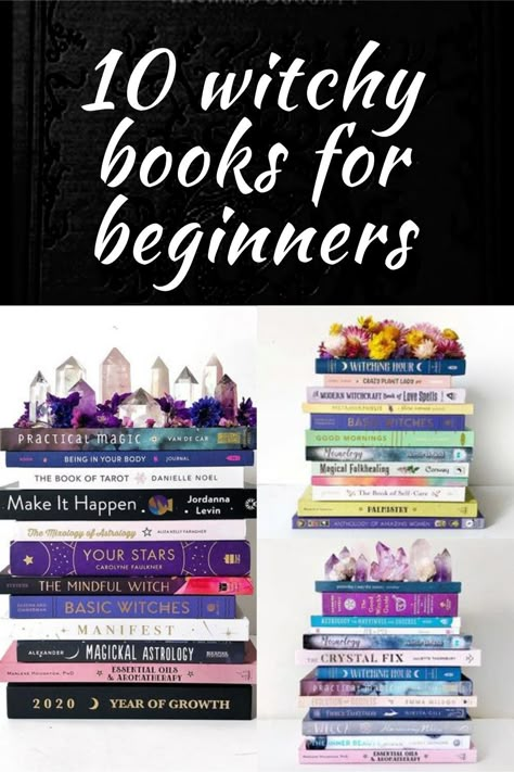 Best Wicca Books For Beginners, Being A Witch For Beginners, Witchcraft For Beginners Books, Wicca Books For Beginners, Books On Crystals, Best Spell Books, Best Witchcraft Books For Beginners, Best Books For Beginner Witches, Pagan Beginners