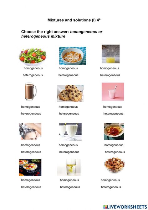 Heterogenous Mixtures Examples, Pure Substances And Mixtures, Homogeneous Mixture Examples, Mixtures And Solutions Worksheet, Pure Substances And Mixtures Grade 7, Heterogeneous Mixture, Separating Mixtures, Spot The Difference Printable, States Of Matter Worksheet