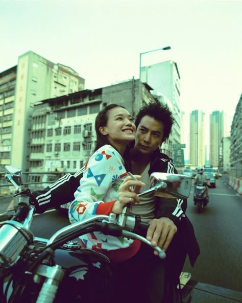 #LoveSick Saturday: Cruising 🏍️⁠ ⁠ Shu Qi and Daniel Wu captured by @wingshya⁠ ⁠ Tap the link in bio to watch more alternative tales of… | Instagram Daniel Wu, Chungking Express, Dream Couple, Shu Qi, Id Magazine, Male Pose Reference, Fallen Angels, Pics Ideas, Japan Aesthetic