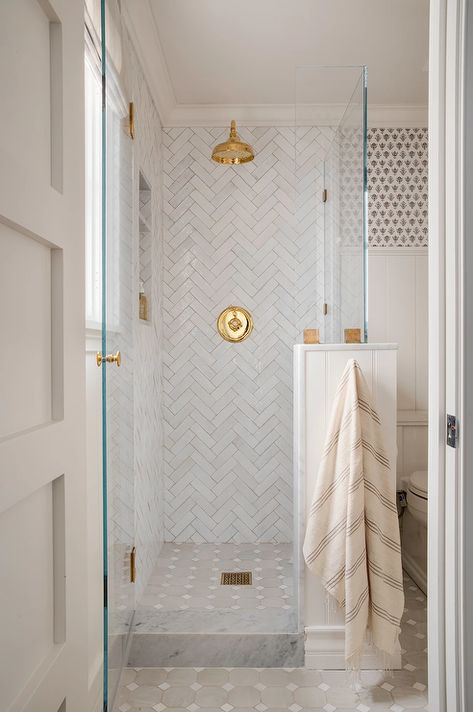 White Herringbone Shower Tile, Herringbone Tile Shower Wall, White Herringbone Shower, Bathroom Herringbone Tile, Herringbone Shower Wall, White Herringbone Wall, Herringbone Shower Floor, Herringbone Shower Tile, Herringbone Wall Tile