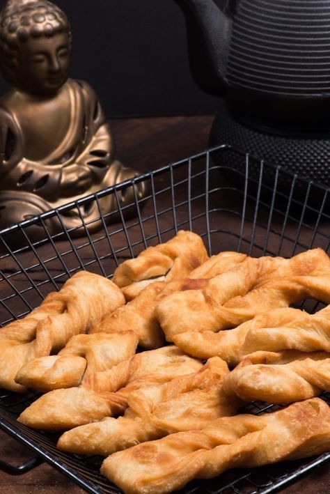 Mongolian butter cookies called boortsog are really scrumptious treats, they are really more like fried dough than cookies.  We enjoyed them straight from the fryer dipped in our Mongolian tea to end our meal.  The leftovers were actually really good with tea the next day but you may not have any leftovers, they are that...Read More » Mongolian Recipes, Cultural Dishes, International Desserts, European Cuisine, Fry Bread, Belgium Travel, The Leftovers, Fried Dough, Mongolia