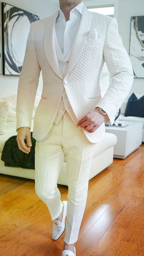 White Blazer Outfit Men, White Wedding Suits For Men, Best Wedding Suits For Men, Coat Pant For Men, Gentlemen Fashion, Best Wedding Suits, White Wedding Suit, Wedding Kurta For Men, Groom Dress Men