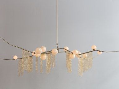 RISD alum Lindsey Adelman's Cherry Bomb Fringe chandelier. Lindsey Adelman, Lighting Concepts, Roaring 20's, Candle Light, Cherry Bomb, Design Wallpaper, Light Makeup, Feature Light, Design Milk