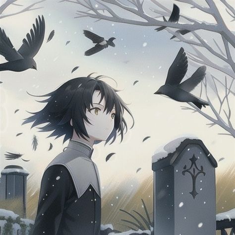 Anime Graveyard, Graveyard Girl, Reference Pose, Anime Elf, Family Drawing, Aesthetic Eyes, Girl Standing, Dark Anime, Animated Characters