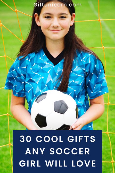 You’re in luck as there are countless of soccer-themed gift ideas to choose from. Check out my selection of 30 cool gifts any soccer girl will love to have. #soccergirl #soccer #soccergifts #soccergiftideas #sportsgifts Soccer Themed Gifts, End Of Year Soccer Gifts For Players, Diy Soccer Gifts, Soccer Team Gifts End Of Season, Gifts For Soccer Players, Soccer Girl Gifts, Soccer Items, Soccer Senior Night, Soccer Banquet