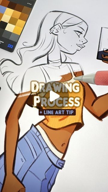 Different Line Art Styles, Comic Drawing Tutorial, Color Line Art Tutorial, Lineart Coloring Tutorial, Coloring Line Art Digital, Procreate Line Drawing, Lineless Art Style Tutorial, How To Color Lineart, How To Do Line Art