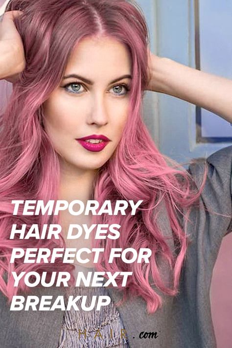 Diy Temporary Hair Color, Breakup Hair Change, Temporary Hair Dye For Kids, Spray Color Hair Temporary, Pink Temporary Hair Color, Temporary Hair Dye, Free Coloring, Hair Trends, Dyed Hair