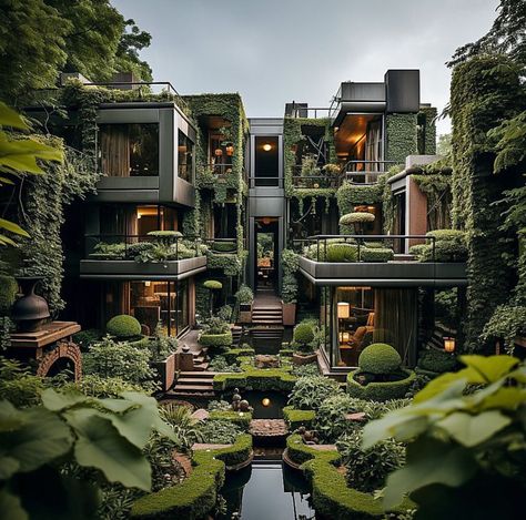 Embrace Nature's Abode In Your Rain Forest Dream Home Rainforest Home, Jungle Home, Luxury Tree Houses, Fantasy House, Rain Forest, Home Building Design, Luxury Homes Dream Houses, Forest House, Dream House Exterior