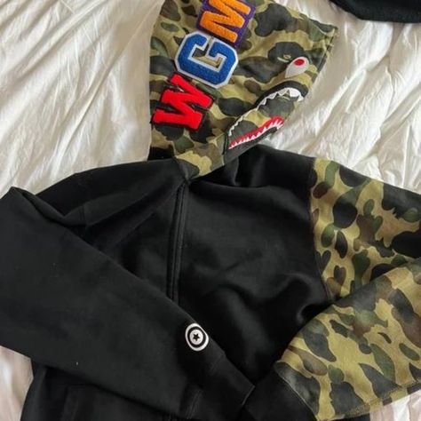 a bathing ape bape shark full zip up hoodie Bape Shark, Full Zip Up Hoodie, Bape Hoodie, Ape Bape, Bathing Ape, Birthday List, A Bathing Ape, Green Camo, Zip Up Hoodie