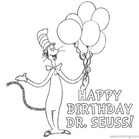 Dr Suess Coloring Sheets, Happy Birthday Dr Seuss Crafts, Dr Suess Coloring Pages Printables Free, Cat In The Hat Coloring Pages, Dr Seuss Coloring Sheets, Dr Seuss Coloring Pages Printables Free, Cat In The Hat Printable, Happy Birthday Dr Suess, Happy Birthday Dr Seuss