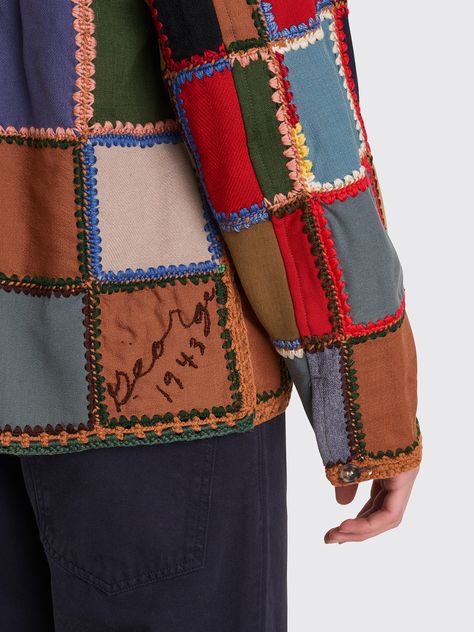 Patchwork Sweater For Streetwear In Fall, Patchwork Shirt For Workwear, Multicolor Patchwork Outerwear For Streetwear, Hand Made Sweaters Men Patch Work, Casual Knit Patchwork Outerwear, Patchwork Aesthetic, Patchwork Outfit, Patchwork Tee, Patchwork Fashion