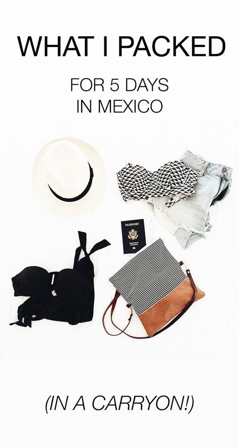 WHAT I PACKED FOR 5 DAYS IN MEXICO — Allie Seidel 5 Day Vacation Packing List, Beach Trip Packing, Mexico Packing List, Beach Vacation Packing, Beach Vacation Packing List, Mexican Vacation, Tulum Travel, Cancun Trip, Outfits For Mexico