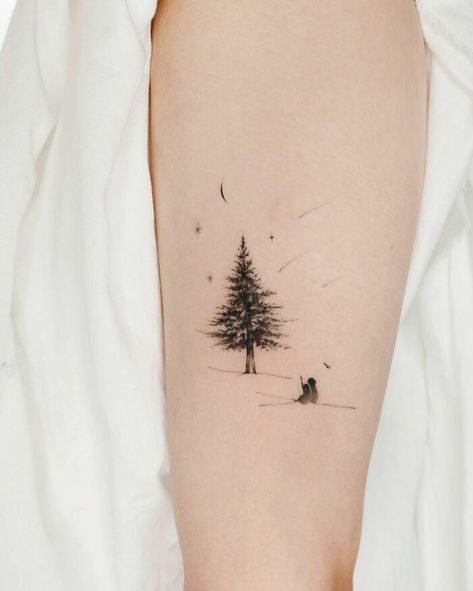 Tree Tattoo Giving Tree Tattoos, Aspen Trees Tattoo, Oak Leaf Tattoos, Tree Silhouette Tattoo, Pine Tattoo, Evolution Tattoo, Wood Tattoo, Roots Tattoo, Blossom Tree Tattoo