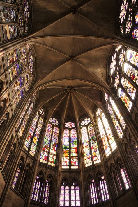 The Cathedral Basilica of Saint Denis | Basilica Saint-Denis Basilica Of St Denis, Ribbed Vault, St Denis, Catholic Churches, Divine Comedy, Cathedral Basilica, Stained Glass Church, Modern Gothic, Medieval Gothic