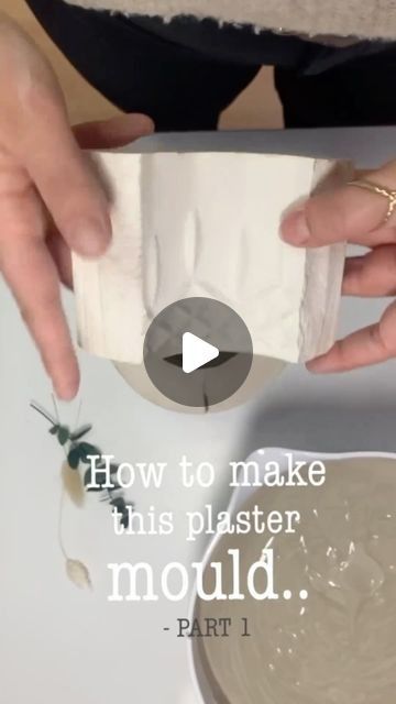 How To Make A Mold For Clay, Slip Casting Ceramics, Making Plaster Molds, Pottery Slip, Pottery Molds, Slip Casting, Plaster Cast, Plaster Of Paris, Plaster Molds