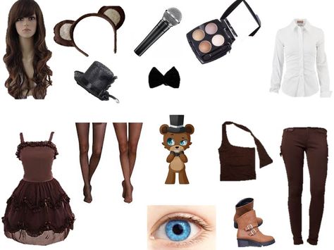 freddy fazbear Freddy Fazbear Outfit Ideas, Freddy Fazbear Inspired Outfit, Freddy Fazbear Outfit, Freddy Fazbear Costume, Fnaf Movie Outfit Ideas, Freddy Fazbear Cosplay, Fnaf Inspired Outfits, Fnaf Outfit Ideas, Fnaf Outfits