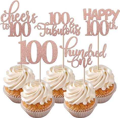 100 Year Celebration Ideas, 100 Birthday Party Ideas, Gold Anniversary Decorations, Butterfly Treats, 70th Birthday Banner, 100 Years Celebration, 100 Birthday, 70th Birthday Decorations, Happy 100th Birthday