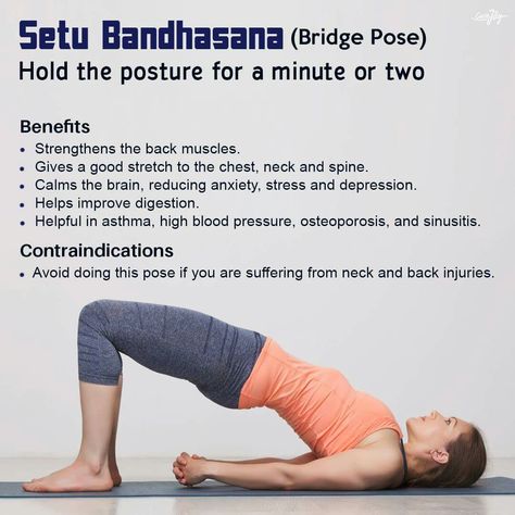 Yoga Pose Benefits, Setu Bandhasana, Iyengar Yoga Poses, On His Knees, Yoga Facts, Yoga Tutorial, Yoga Techniques, Daily Yoga Workout, Wellness Yoga