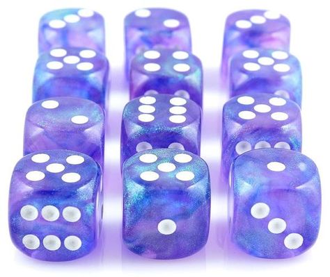 Need more dice? Borealis D6 Dice (Purple) will keep you rolling! Each set has 12 six-sided dice for your next gaming adventure. Purple Dice, 6 Sided Dice, D6 Dice, Random Objects, Purple People, Purple Stuff, Dnd Stuff, Dungeons And Dragons Dice, Rpg Dice