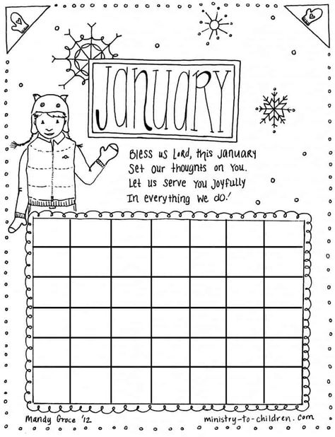 New Years Sunday School Lesson (Luke 18:18-27) Ministry-To-Children January Craft, Childrens Ministry Curriculum, New Year Coloring Pages, January Crafts, January Calendar, New Years Activities, Spiritual Formation, Calendar Time, School Coloring Pages