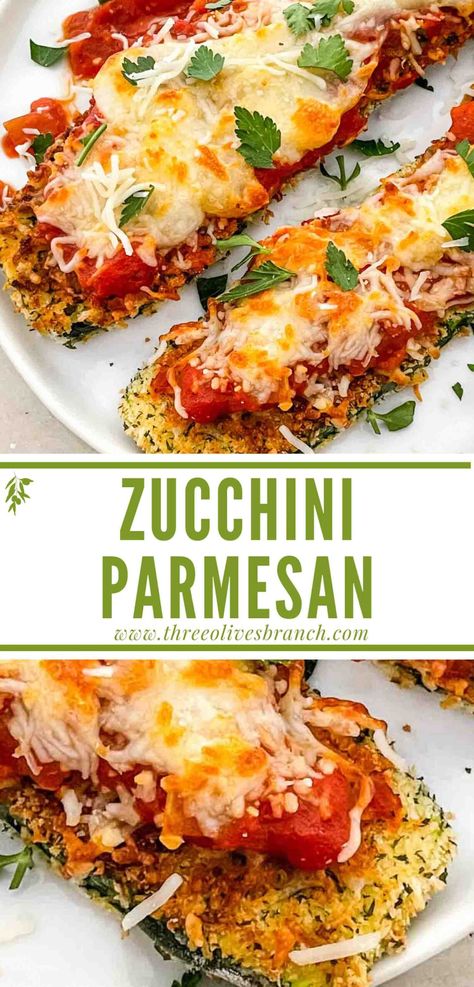 Sheet Pan Zucchini Parmesan Food Network, Zuchini Parmesan Baking Recipes, How To Save Zucchini, Zucchini Parmesan Sheet Pan, Zucchini And Parmesan Cheese, Parm Crusted Zucchini, Main Dish With Zucchini, Zucchini Parmesan Recipes, Zucchini With Marinara Sauce