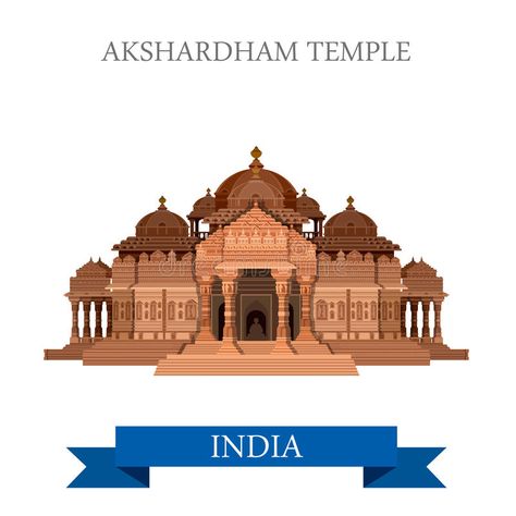 Temple Illustration, Dehli India, Akshardham Temple, Hindu Mandir, Ram Temple, Temple Drawing, Wooden Business Card, Indian Wedding Invitation Card Design, Peaky Blinders Wallpaper