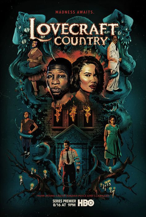 Lovecraft Country, South Indian Movie, Country Poster, Dark Horror, Horror Series, Country Fan, Indian Movie, Jordan Peele, Fantasy Horror