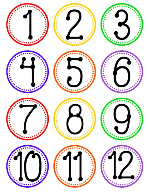 FREEBIE - Hanging Fan Labels for Tables, Centers, or Stations with Number Circles Polka Dot Classroom, Number Labels, Classroom Labels, First Year Teachers, Numbers Preschool, Printable Numbers, Math Stations, Beginning Of School, Preschool Math