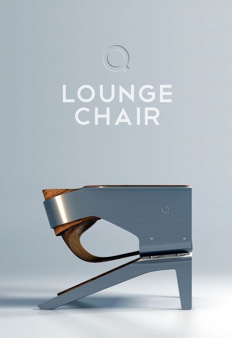 Q Lounge Chair on Behance Sofa Design Living Rooms, Modern Minimalist Sofa, Minimalist Sofa, Futuristic Furniture, Creative Furniture, Design Industrial, Steel Furniture, Furniture Inspiration, Classic Furniture