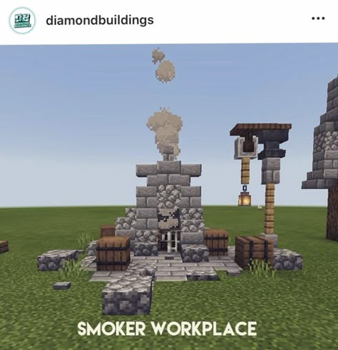 Minecraft Smoker Ideas, Minecraft Smoker House, Brewery Minecraft, Minecraft Building Blueprints, Minecraft Statues, Minecraft City Buildings, Minecraft Structures, Bangunan Minecraft, Minecraft Cottage