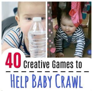 Fun and creative activities to do with baby to help him learn to crawl! Teaching baby to crawl is so easy when it is broken down into these 5 steps. #howweelearn #baby #newmom #crawling #grossmotor Teach Baby To Crawl, Help Baby Crawl, Crawling Activities, Baby Development Activities, 5 Month Old Baby, Teaching Babies, Sensory Bags, Tummy Time Activities, Baby Sensory Play