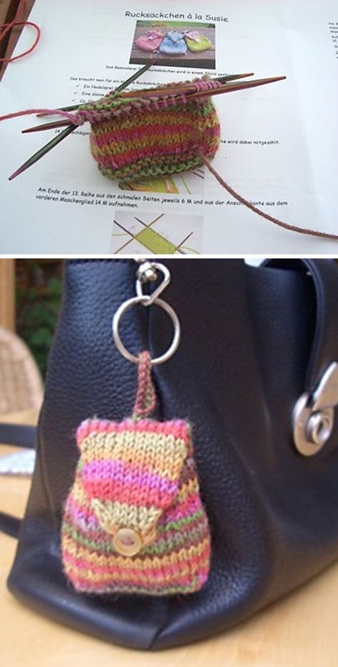 First Knit Project, Knit Coin Purse Free Pattern, Easy Knit Bag, Knitting Small Things, Knitted Crafts To Make And Sell, Knit Pouch Pattern, Knit Pouch Pattern Free, Small Knitting Patterns, Small Knitting Projects Free Patterns