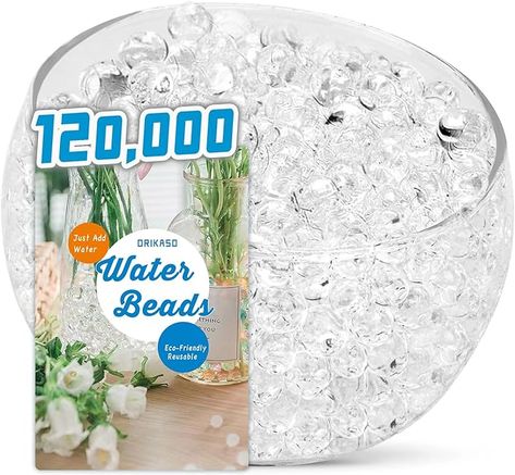 Amazon.com: ORIKASO 120,000 Clear Water Beads for Vases,Transparent Water Beads, Vase Fillers for Floating Pearls, Floating Candle Making, Wedding Centerpiece, Floral Arrangement, Christmas Decoration : Home & Kitchen Pearl Candle Centerpiece, Clear Water Beads, Pearl Candle, Floating Candle, Floating Flowers, Clear Beads, Water Beads, Anniversary Decorations, Vase Fillers