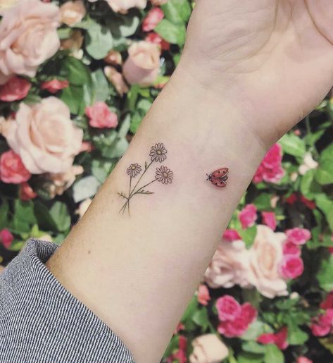 Ladybug Tattoo, Canvas Tattoo, Garden Tattoos, Lady Bug Tattoo, Bug Tattoo, Garden Tattoo, Tiny Garden, 4 Tattoo, Butterfly Tattoo Designs