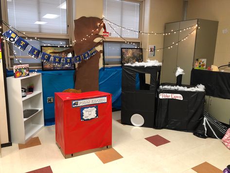 Polar Express Dramatic Play, Polar Express Ticket Booth, Train Ticket Booth, Prek Christmas, Polar Express Party, Ticket Booth, December Activities, Train Ticket, Dramatic Play Centers