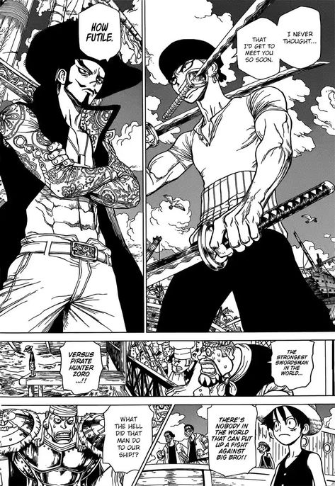 Zoro Vs Mihawk, Zoro Manga Panel, Zoro Manga, Read Manga Online Free, One Piece Chapter, One Piece Wallpaper Iphone, Zoro One Piece, Anime Cover Photo, One Piece Drawing