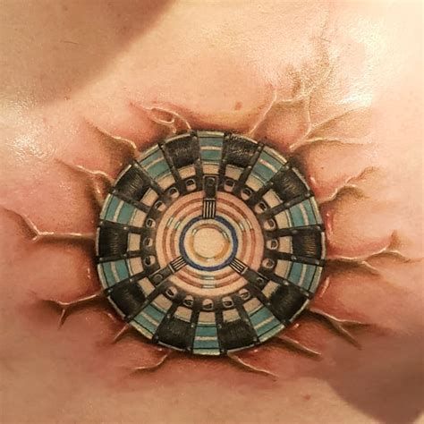 Man Chest, Iron Man Tattoo, Iron Man Arc Reactor, Man Tattoo, Irish Tattoos, Arc Reactor, Light Tattoo, Marquesan Tattoos, Marvel Tattoos