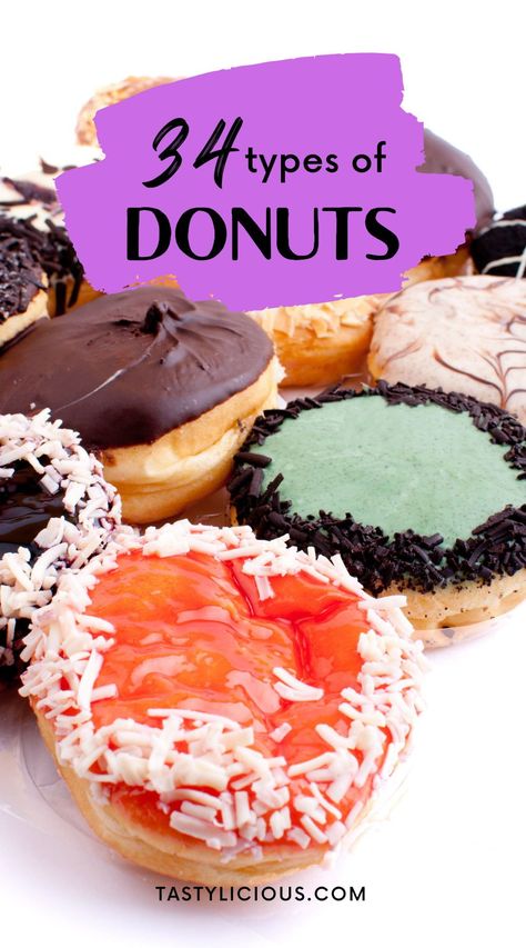 types of cream filled donuts | best types of donuts | types of doughnuts around the world | how many types of donuts are there | types of filled donuts | types of donuts names | different types of donuts Filled Donut Flavors Ideas, Types Of Donut Fillings, Fun Donut Flavors, Unique Donut Flavors, Doughnut Flavor Ideas, Donut Flavors Ideas, Gourmet Donuts Ideas, Donut Types, Cloud Dessert