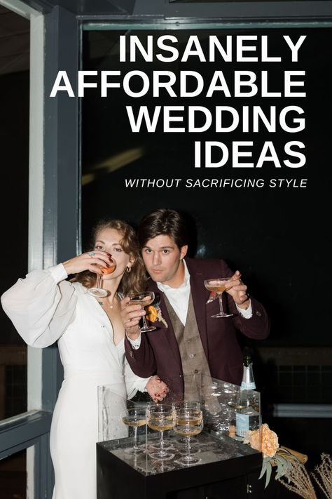 Contrary to popular belief you don't have to spend a fortune to have a great wedding. Small weddings allow you to cut expenses without sacrificing your dream style, but there are other ways to have a budget-friendly wedding. Check out our top tips for saving on your micro wedding while still getting everything you want! Micro Ceremony Wedding, Classy Wedding On A Budget, Wedding Without Wedding Party, Weddings Without Flowers, Small Wedding Food Ideas On A Budget, Diy Micro Wedding, Outdoor Micro Wedding Ceremony, How To Plan A Small Intimate Wedding, Micro Wedding Inspiration