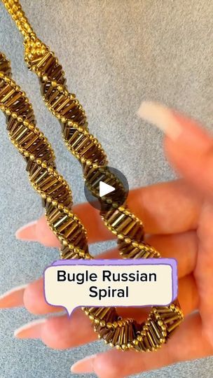 Russian Spiral, Nicky Jam, Spiral Necklace, Beading Tutorial, Jewelry Making Project, Beaded Collar, Bugle Beads, Beading Tutorials, Pattern Books