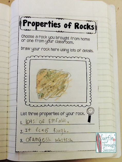 Rock and Minerals Unit -Fun interactive notebook to teach about rocks and minerals. Geared for 1st and 2nd grade Rock Unit, Rock Science, Unit Studies Homeschool, Rock And Minerals, Third Grade Science, Interactive Science, 4th Grade Science, Earth And Space Science, Busy Busy