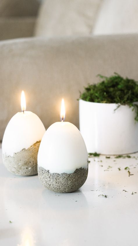 Idea Candle, Egg Candling, Lilin Aroma, Diy Osterschmuck, Diy Candles Easy, Easter Candle, Candle Diy, Soya Mumu, Concrete Diy Projects