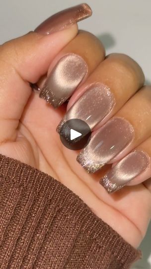 Part 2: 🍂 Add something sparkling! Moonlight Cat Eye Gel CEM06 Knight In Armor  +  Platinum Cat Eye - CEP04 Time for Champagne #nailmagazine #nailart #nailsinspiration #glittergelpolish #fashion #nailtutorial #nailtrends #nailinspo #naildesigns | VARNAIL Gel Cat Eye Nails, Beige Cat Eye Nails, Cat Eye Short Nails, Cat Eye Gel Nails, Knight In Armor, Cat Eye Gel Polish, Glitter Gel Polish, Cat Eye Gel, Knight Armor