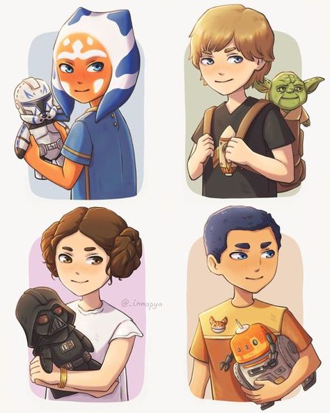 Star Wars Fanart Cute, Star Wars Clone Wars Fanart, Starwars Rebels Fanart, Star Wars The Clone Wars Art, Cute Clone Wars Art, Jedi Fanart, Star Wars Rebels Art, Star Wars Rebels Fanart, Star Wars Anime