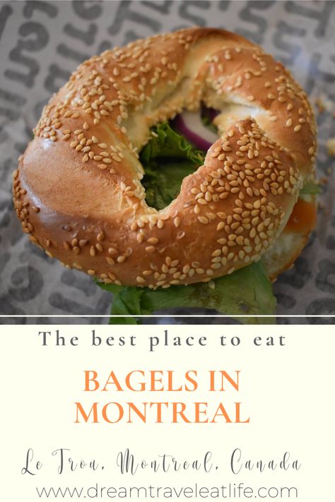 Want to discover where to eat the best bagels in Montreal, come to Le Trou. You will love it! Best Bagels In Montreal, Montreal Bagels, Salmon Bagel, Best Bagels, Bagel Sandwich, Canadian Travel, Best Places To Eat, Bagels, Places To Eat