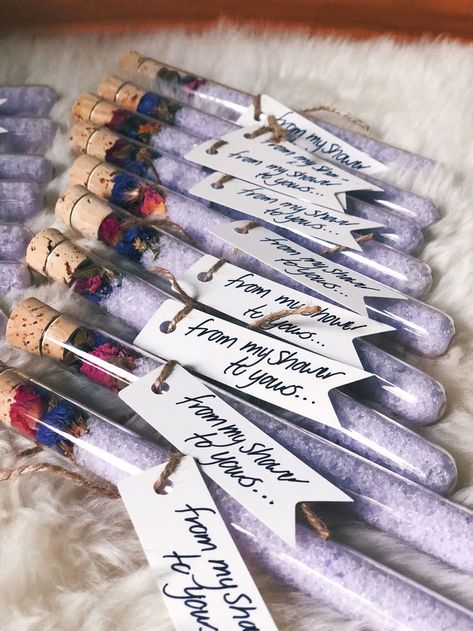 Bridal Shower Lavender, Halloween Bridal Showers, Bridal Shower Favors Diy, Bridal Shower Inspo, Lavender Bath Salts, Fun Bridal Shower Games, Bridal Shower Planning, Bridal Bachelorette Party, Lavender Bath