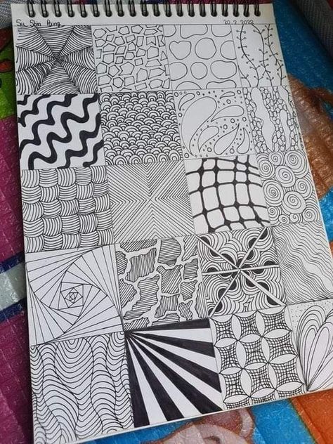 Drawing Ideas Shapes, Unique Patterns Drawing, Random Designs Pattern To Draw, Abstract Art Graphic Design, Patterns To Draw When Bored, Zentangle Patterns Tutorial, Simple Sketch Ideas Doodles, Easy Designs To Draw Pattern, Shape Element Of Art Drawings