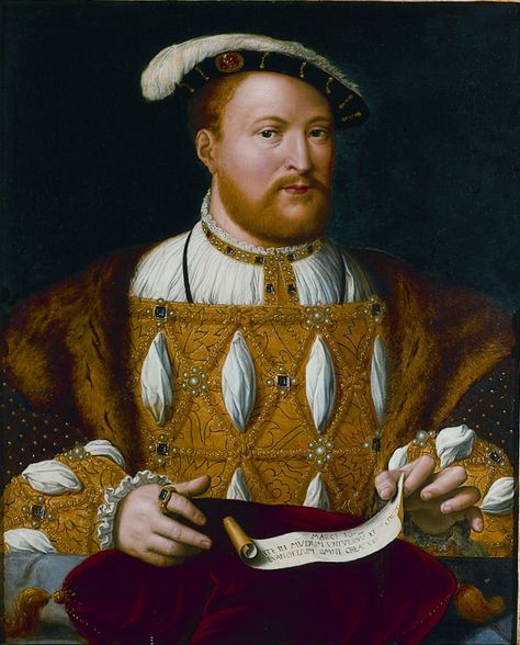 King Henry VIII was my 15th Great Great Uncle (15th Great Grand Uncle)!!!!  How cool is that!!  Portrait of King Henry VIII (1491-1547), After Joos Van Cleve (c.1485-1540). | Burghley Collections. Robert Campin, The Tudor Family, Tudor Monarchs, Tudor Dynasty, Tudor Era, Catherine Of Aragon, King Henry Viii, Tudor History, The Royal Collection