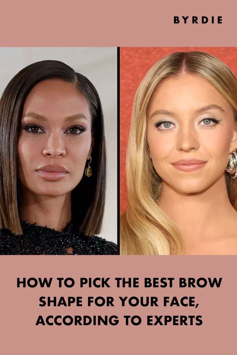 How to Pick the Best Brow Shape For Your Face, According to Experts Eyebrow Shape Examples, Straight Vs Arched Eyebrows, Eyebrows For Diamond Face Shape, Eyebrows For Round Face Shape, Different Brow Shapes, Curved Eyebrows Shape, Types Of Eyebrows Shape, Eyebrow Shapes For Face Shape, Pretty Eyebrows Natural